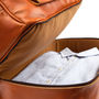 Personalised Tan Leather Holdall With Shirt Compartment, thumbnail 7 of 10