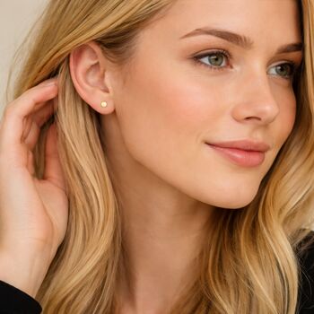 Gold Plated Sterling Silver Disc Micro Stud Earrings – 3mm, 3 of 6