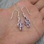 Amethyst Sterling Silver Earrings February Birthstone, thumbnail 1 of 8