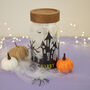 Personalised Halloween Haunted House Glass Storage Jar, thumbnail 2 of 7