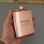 Personalised Rose Gold Hip Flask, thumbnail 1 of 5