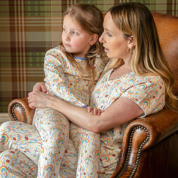 Childrens Organic Cotton Rainbow Pyjamas, 3 of 6