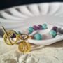 Rose Quartz And Amethyst Astrology Crystal Bracelet, thumbnail 6 of 9