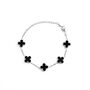 Clover Bracelet Silver/Black, thumbnail 1 of 3