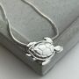 Sterling Silver Turtle Necklace, Sealife Jewellery, thumbnail 2 of 12