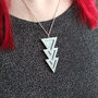 Geometric Triangular Pendant Necklace, thumbnail 3 of 5