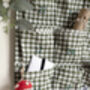 Personalised Green Gingham Advent Calendar Embroidered, thumbnail 6 of 12