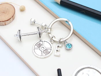 Weightlifting Gym Personalised Keyring Bodybuilding Present, 4 of 10