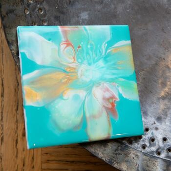 Sold Flowery Design Ceramic Coasters | Set Of Two/Four, 3 of 8