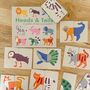 Zoo Animals Puzzle Heads And Tails Game Children's Gift, thumbnail 1 of 4