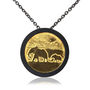 Large Black And Gold Elephant Necklace, thumbnail 1 of 3