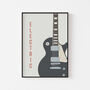 Electric Guitar Print | Les Paul Music Poster, thumbnail 5 of 7