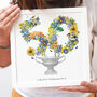 Personalised 50th, 60th, 70th Birthday Floral Collage, thumbnail 1 of 9