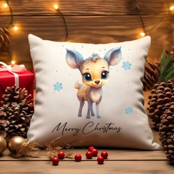 Personalised Cute Christmas Characters Gift Cushion, 4 of 6