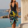 Midnight Botanical Sarong Scarf, thumbnail 1 of 6