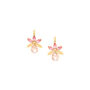 Pink Crystallized Drop French Hooks, thumbnail 2 of 3