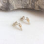 Silver And Gold Bar Stud Earrings, thumbnail 1 of 3