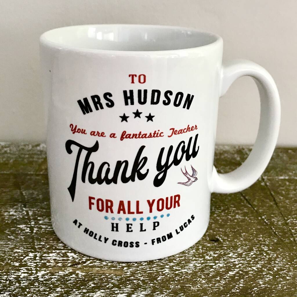 Personalised 'thank You' Mug By Lovehart 