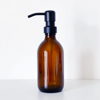 Refillable Amber Bottle With Black Metal Pump, 4 of 6