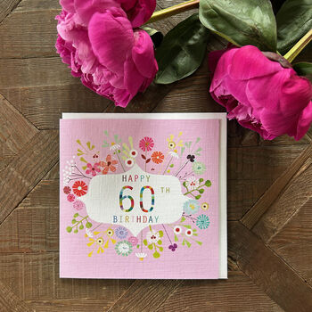 Floral 60th Birthday Card, 3 of 5