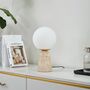 Kirstan Natural Stone And Glass Table Lamp, thumbnail 3 of 4