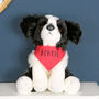 Border Collie Toy Dog, Optional Personalised Bandana, thumbnail 1 of 6