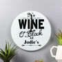 Personalised Wine O'clock Clock, thumbnail 2 of 2