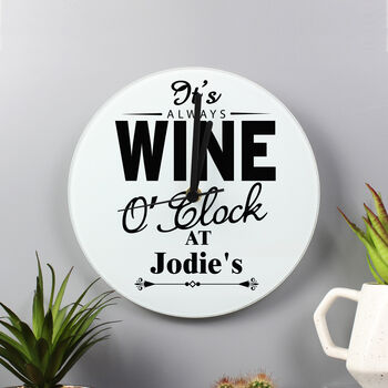 Personalised Wine O'clock Clock, 2 of 2