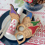 Personalised Christmas Gonk Gnome Painted Napkin Rings, thumbnail 1 of 4
