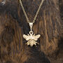 Solid Nine Carat Gold Bee Pendant/Necklace, thumbnail 1 of 5