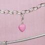 Sterling Silver Pink Enamelled Heart Charm, thumbnail 3 of 7