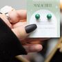 Malachite Crystal Earrings For Confidence, thumbnail 3 of 3