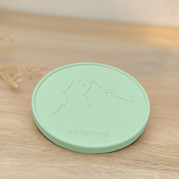 Aquarius Star Sign Christmas Gift Zodiac Coaster, 6 of 11