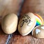 Brown Kraft Paper Mache Easter Egg Containers Fillable, thumbnail 2 of 6