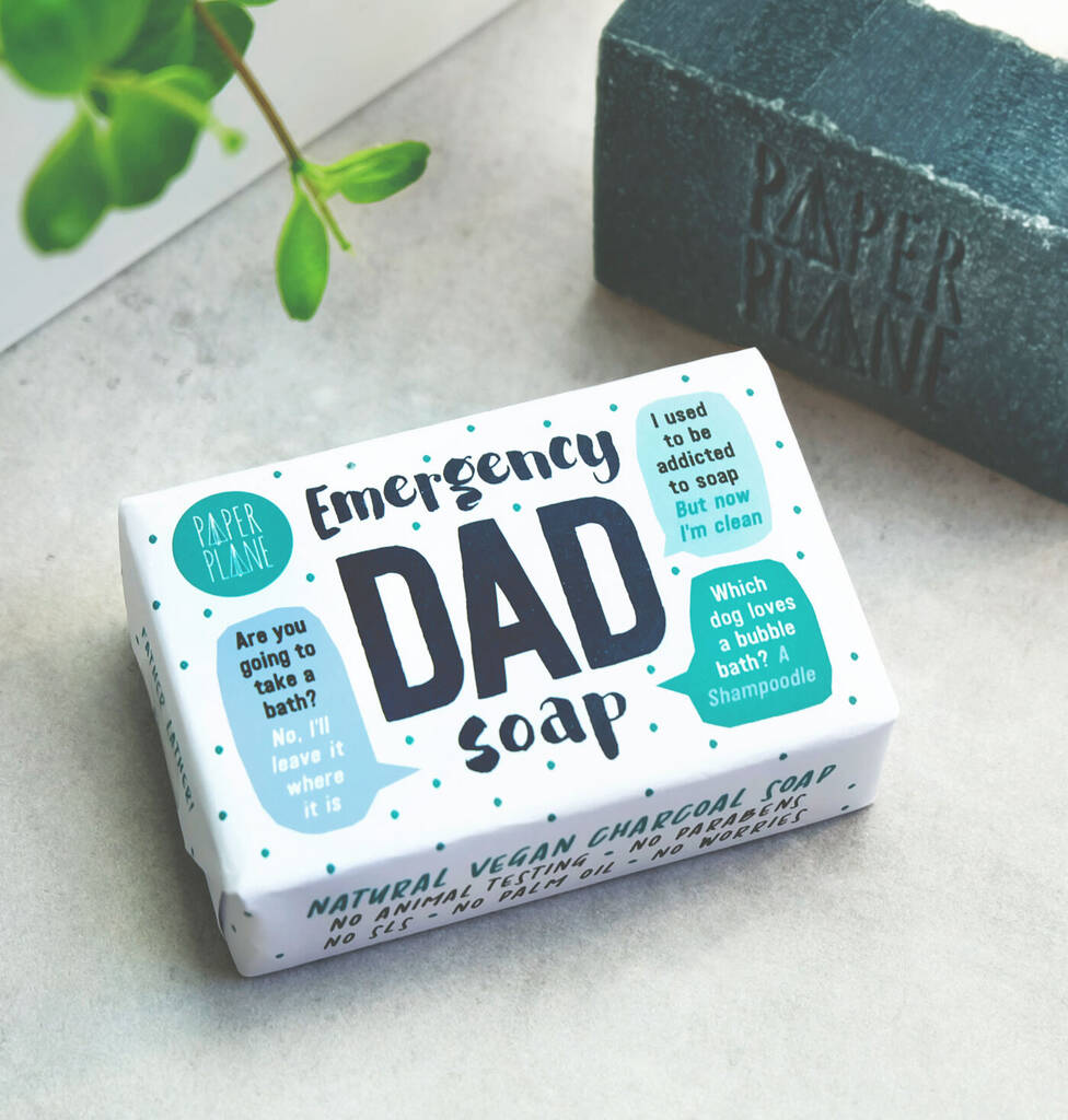 Emergency Dad Soap 100% Natural Vegan Soap Bar, 1 of 5