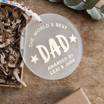 Personalised World's Best Dad Keepsake Decoration, 5 of 5