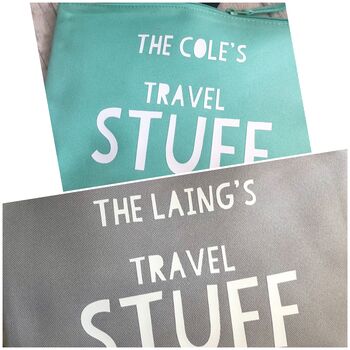 Personalised Passports And Stuff Travel Documents Pouch, 3 of 4