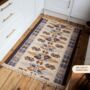 Turkish Kilim Brown Leaf Area Rug, thumbnail 6 of 7