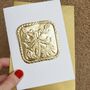 Personalised Handmade Gold Foil Scorpio Birthday Card, thumbnail 1 of 5