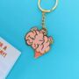 Too Many Tabs Brain Enamel Keyring, thumbnail 5 of 5