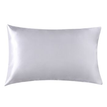 Mulberry Silk Silver Colour Pillowcase, 3 of 3