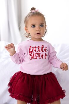 Christmas Big/Little Sibling Embroidered Sweatshirt Jumper Brother And Sister Available, 5 of 12