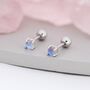 Sterling Silver Moonstone Screw Back Earrings, thumbnail 4 of 12