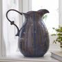 Stainforth Large Blue Ceramic Jug Vase, thumbnail 1 of 10