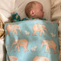 Elephant And Baby Fleece Blanket, thumbnail 8 of 8