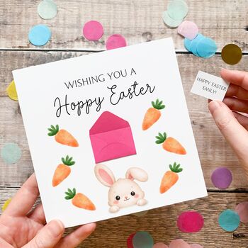Personalised Easter Card For Child, Hoppy Easter, For Daughter, Son, Granddaughter, Grandson Etc, 3 of 6