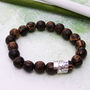 Personalised Men's Scroll Bracelet With Palm Wood, thumbnail 7 of 10