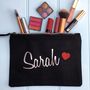 Personalised Glitter And Silver Make Up Bag, thumbnail 1 of 2