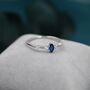 Vintage Inspired Sapphire Blue Cz Ring, thumbnail 5 of 10