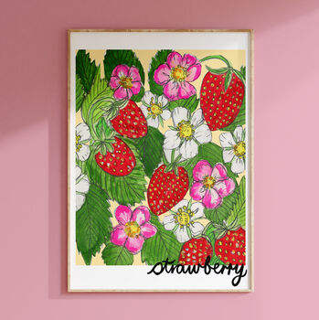 Strawberry Kitchen Print, 4 of 10